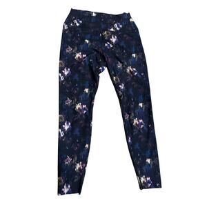 Peloton Cadent High Rise Pocket Leggings Ink Floral Size Medium - READ